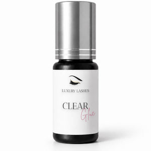 Luxury Lashes Clear Glue kleurstofvrije wimperlijm voor professionele wimperextensions met sterke hechting en optimale retentie.