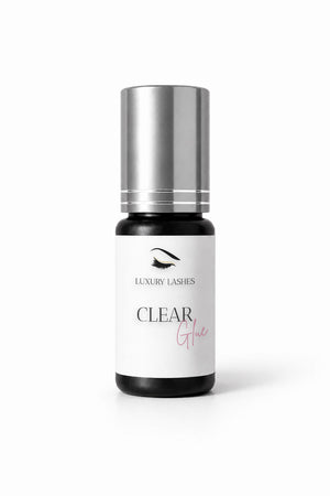 Luxury Lashes Clear Glue kleurstofvrije wimperlijm voor professionele wimperextensions met sterke hechting en optimale retentie.
